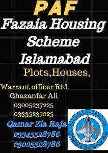 139 sq yds commercial plot for sale in PAF Tarnol Fazaia islamabad