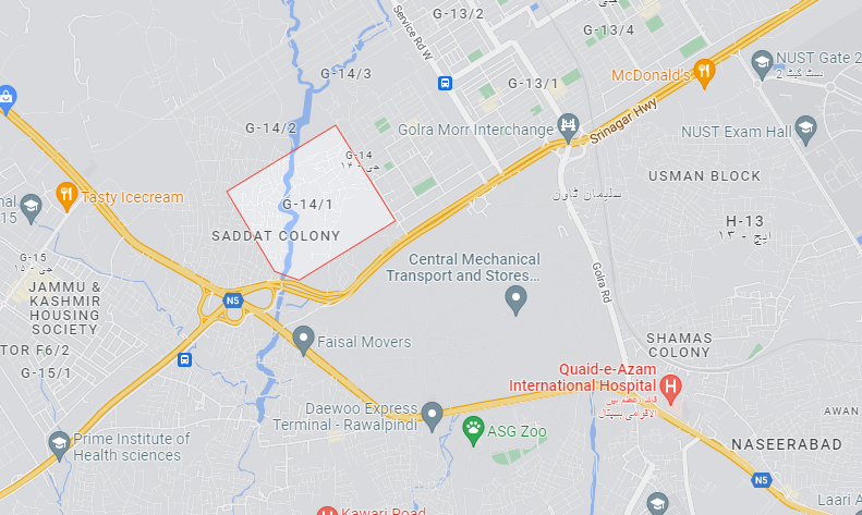 10 Marla Plot For Sale In G-14/1