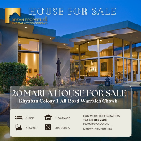 20 Marla House For Sale In Khayaban Colony 1 Faisalabad