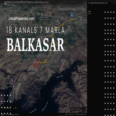 18 Kanals 7 Marla Agriculture Land for Sale in Chakwal, Balkasar Zari Zameen Raqba Land