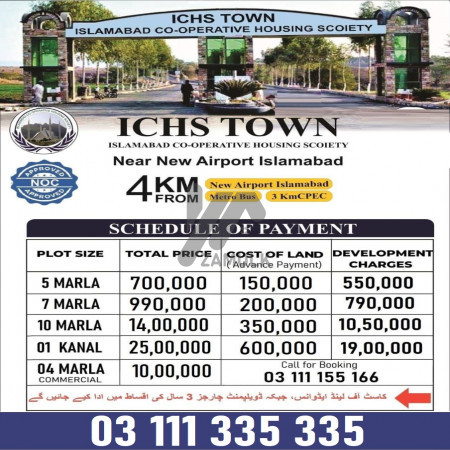 ICHS TOWN 10 Marla plot for sale. Balloted plots