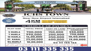 ICHS TOWN 10 Marla plot for sale. Balloted plots